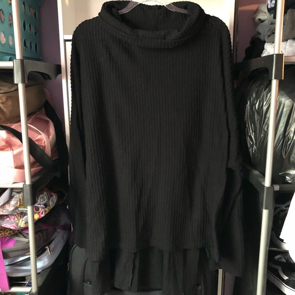 SHEIN High Neck Split Side Sweater - Picture 2 of 2